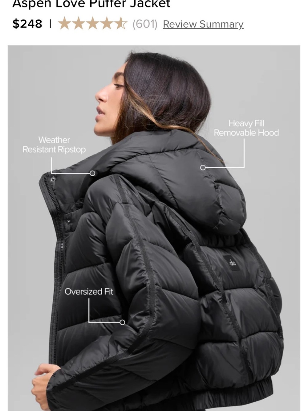 ALO Yoga Aspen Love Puffer Jacket - Picture 2 of 4
